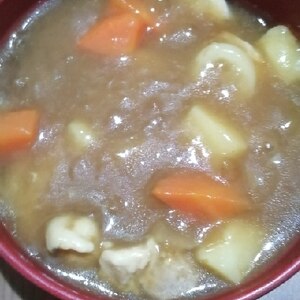 残り物のカレーをダシダでカレーうどんにアレンジ